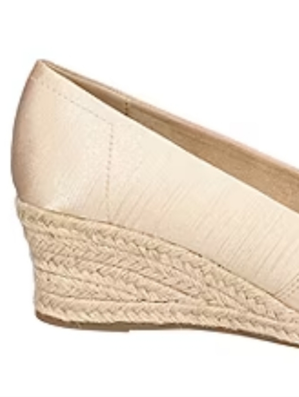EASY STREET NEW IN BOX SILK PEEP-TOE ESPADRILLE WEDGE SHOES - Picture 4 of 15